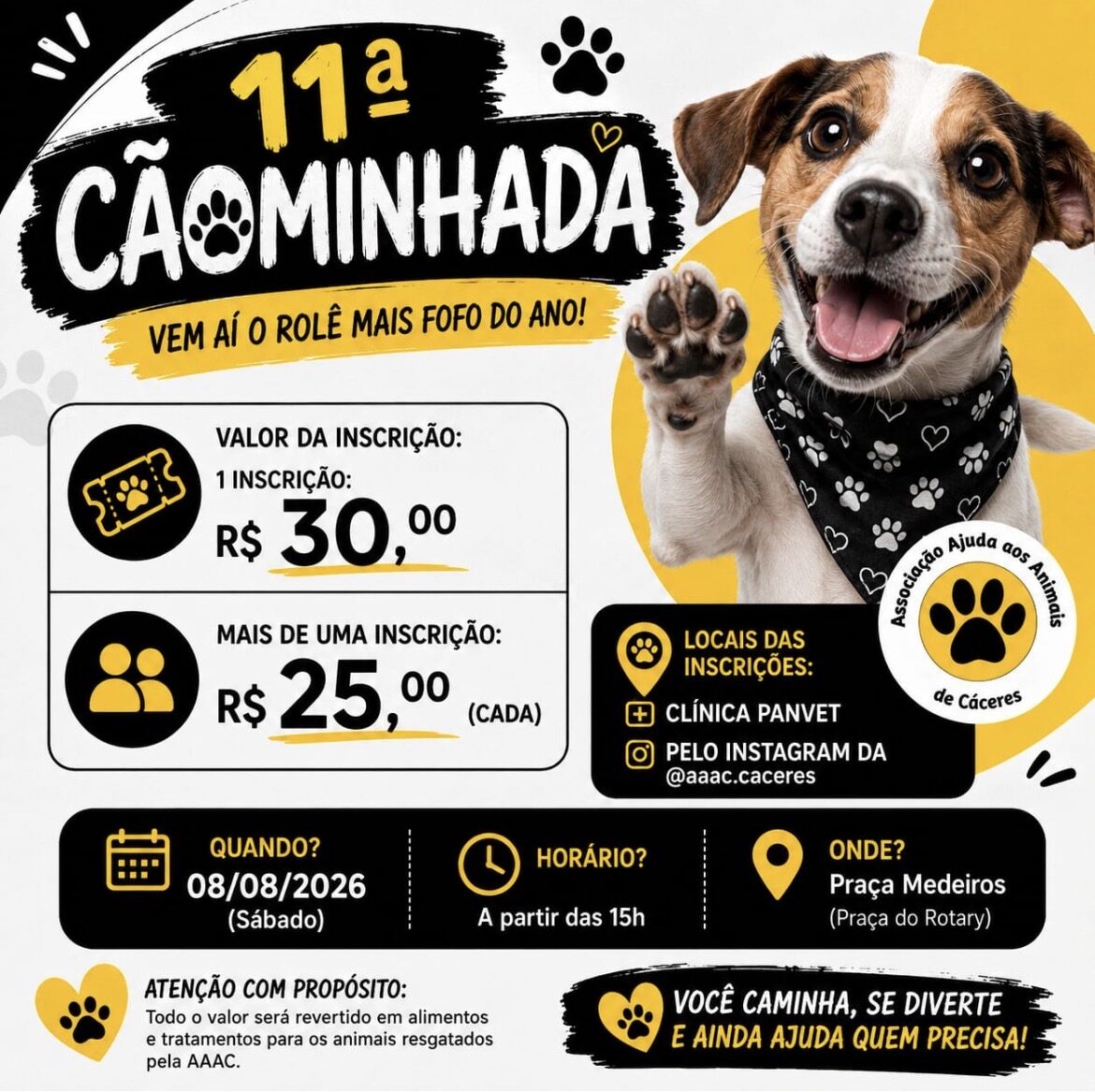 11ª Cãominhada da AAAC mobiliza Cáceres em prol da causa animal