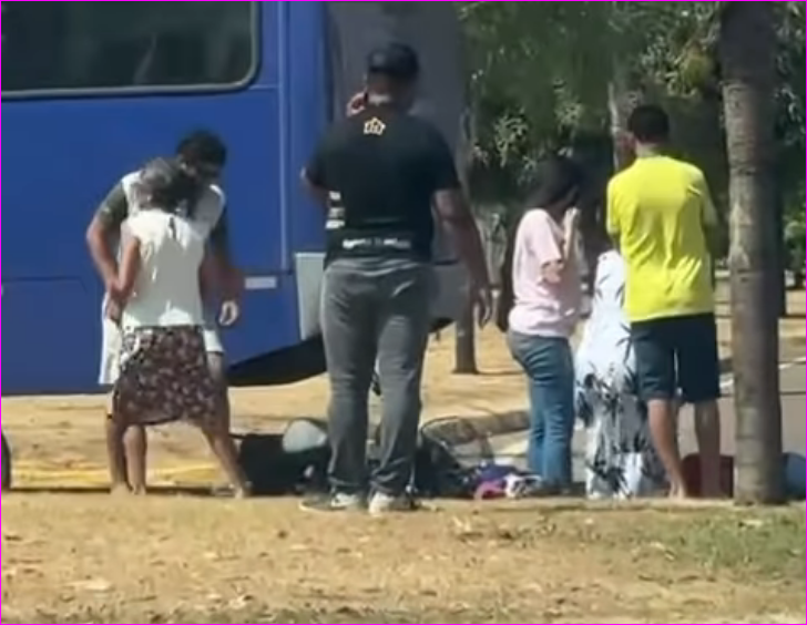 Acidente entre bicicleta elétrica e ônibus é registrado no bairro Buritis em Primavera do Leste