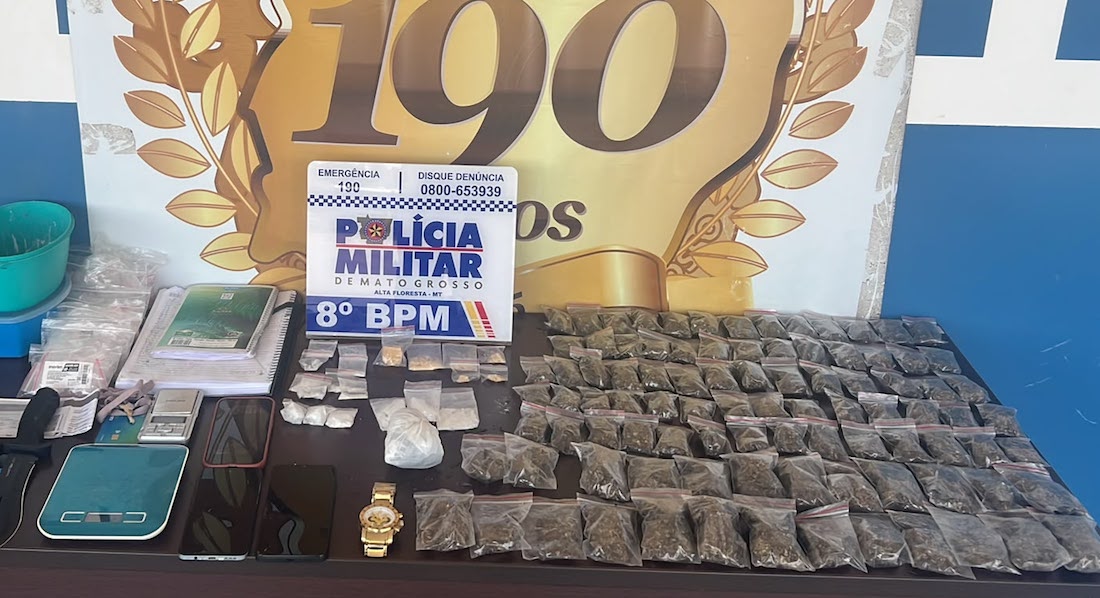 Adolescentes são detidos com mais de 100 porções de drogas em MT