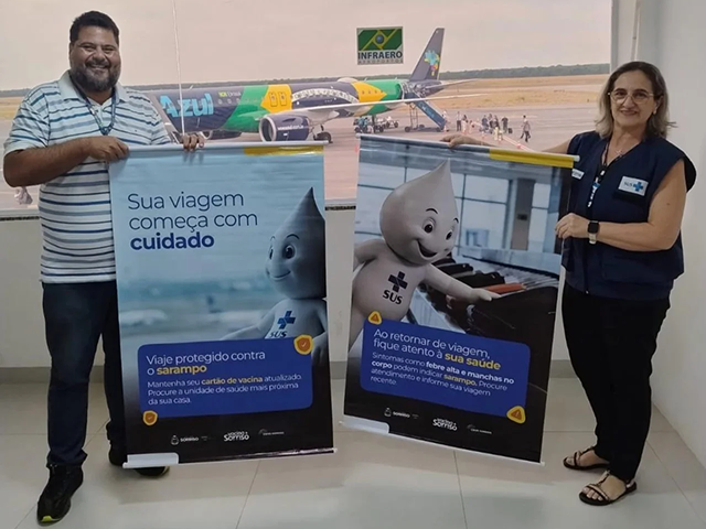 Alerta de sarampo é acionado no Aeroporto de Sorriso em MT