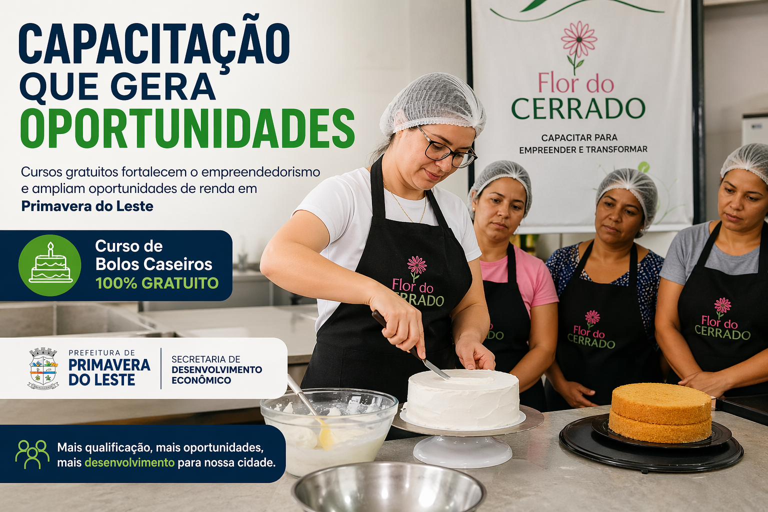 Capacitação gratuita impulsiona renda em Primavera