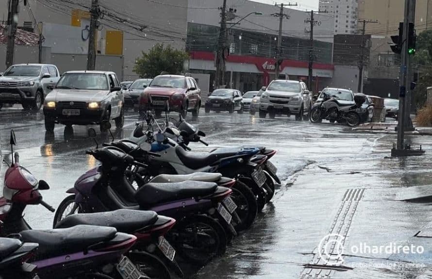 Chuva em Cuiabá promete trégua no calor com máxima abaixo de 30°C