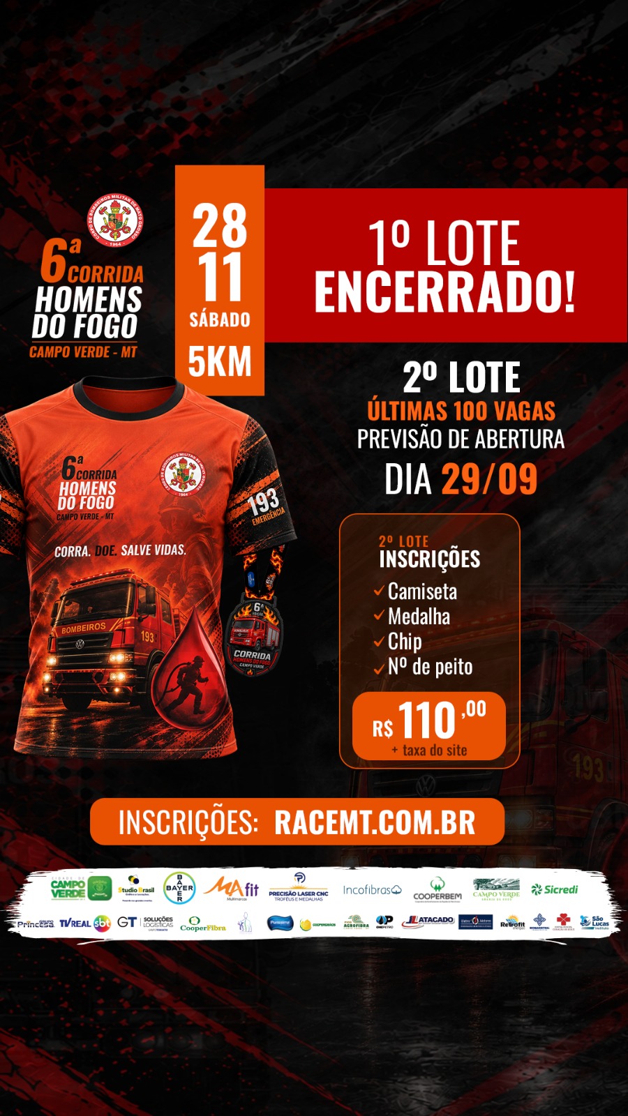 Corrida Homens do Fogo confirma 6ª edição em Campo Verde
