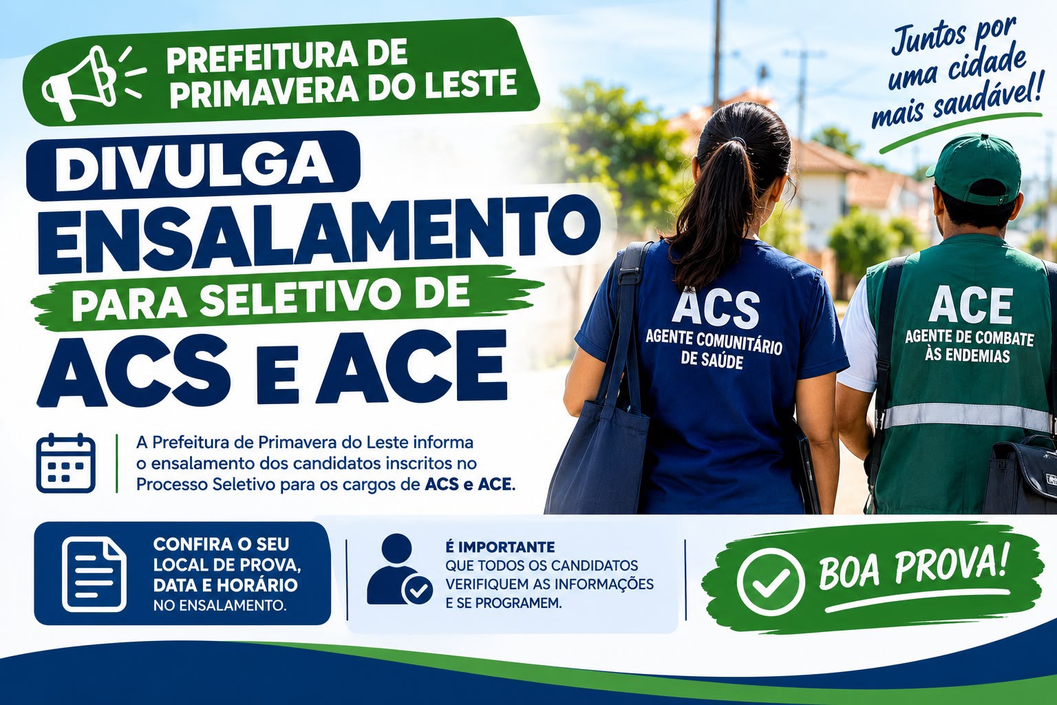 Ensalamento do processo seletivo para ACS e ACE em Primavera do Leste