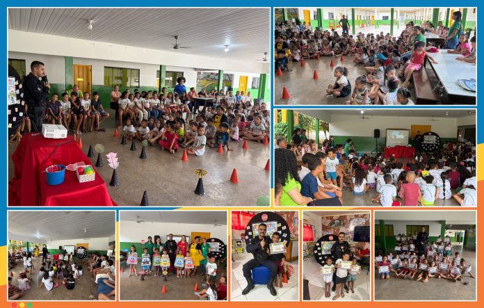 Escola de Nova Olímpia leva educação de trânsito a crianças