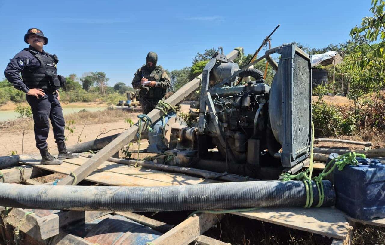 Garimpo ilegal de ouro é fechado pela polícia em Mato Grosso
