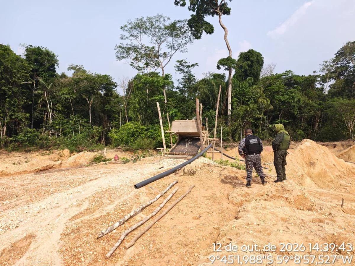 Garimpo ilegal em área embargada é fechado em Colniza