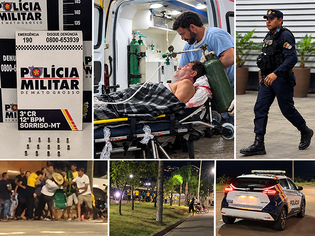 Homem baleado nas costas em Sorriso: PM acha 14 estojos de 9 mm