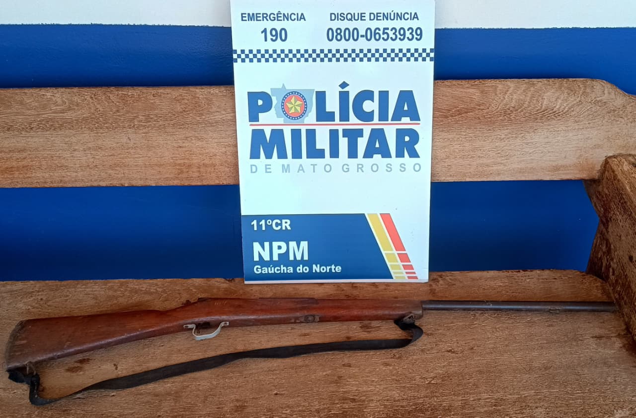 Homem é preso com espingarda em Gaúcha do Norte
