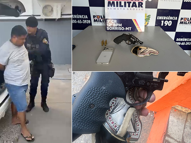 Homem é preso em Sorriso por ameaçar prima e portar arma