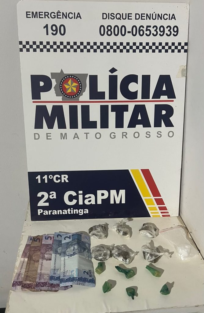 Homem é preso por tráfico de drogas após fuga em Paranatinga