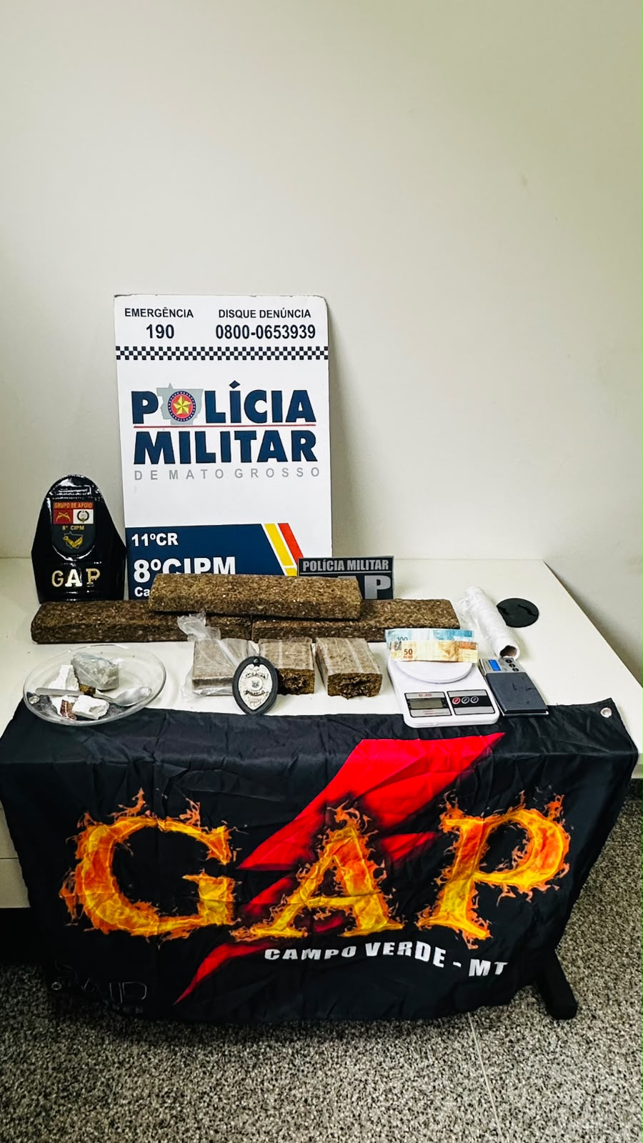 Homem preso com drogas em Campo Verde