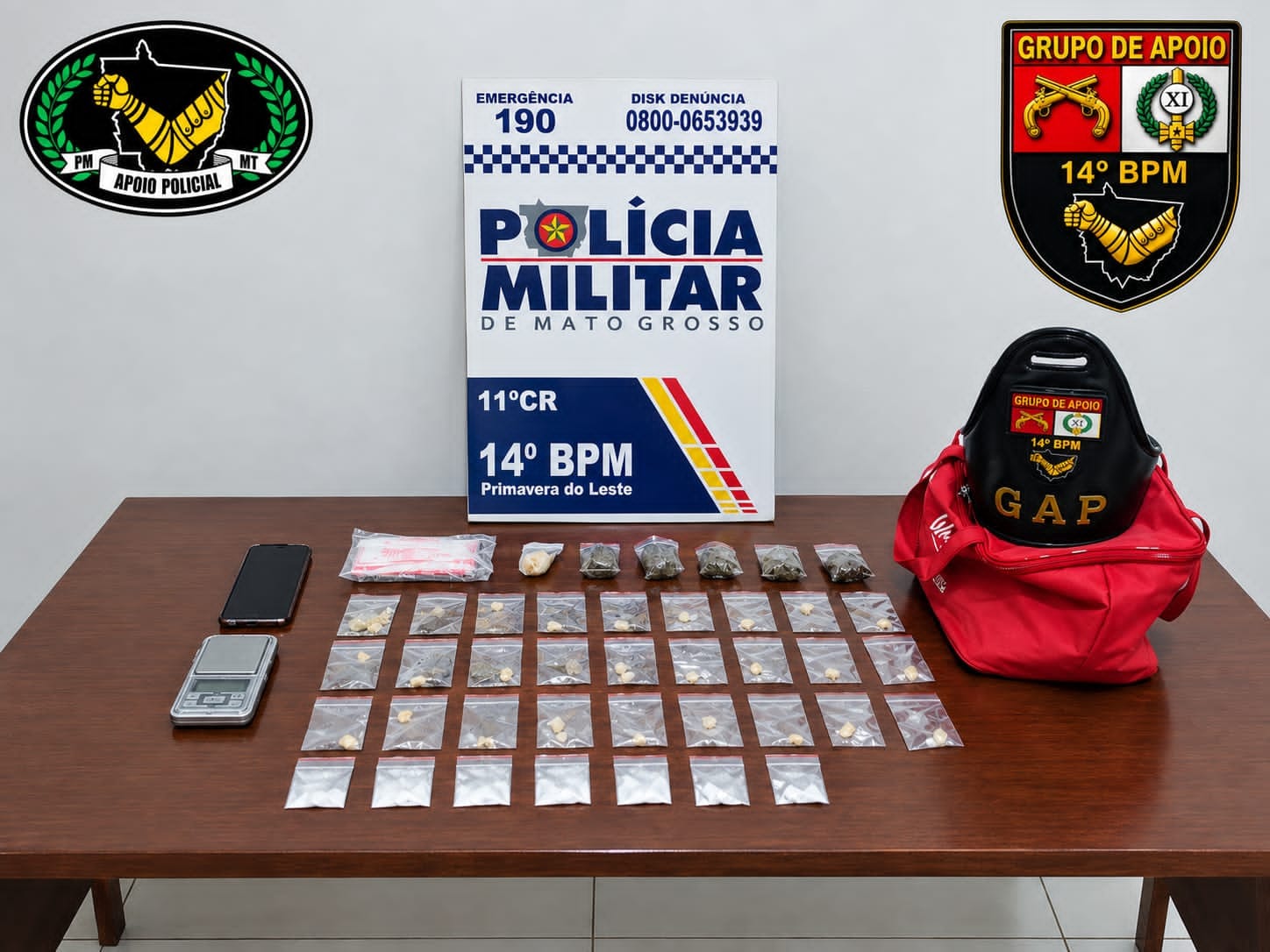Jovem é preso por tráfico de drogas em Primavera do Leste