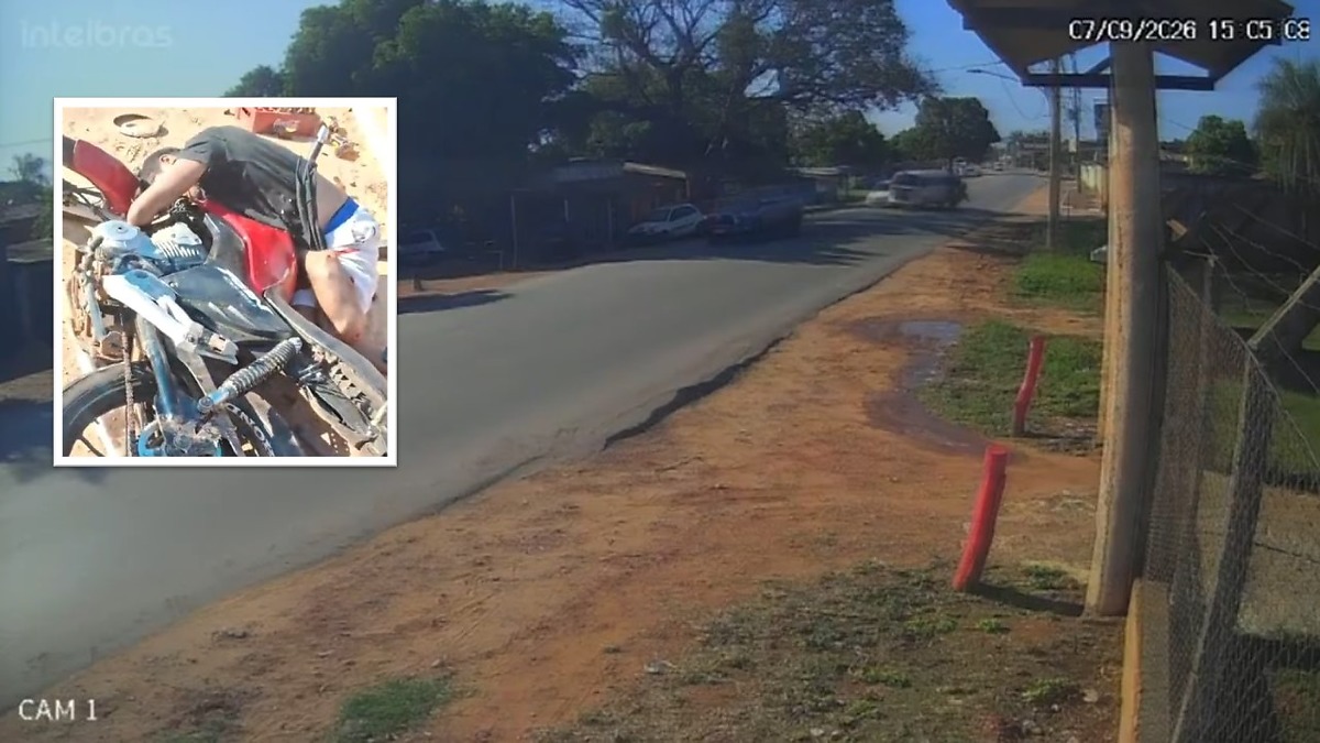 Kombi bate de frente com moto após ultrapassagem em Várzea Grande, MT