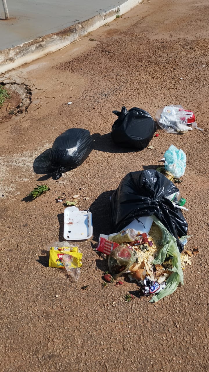 Lixo espalhado por cães revolta moradores em Campo Verde