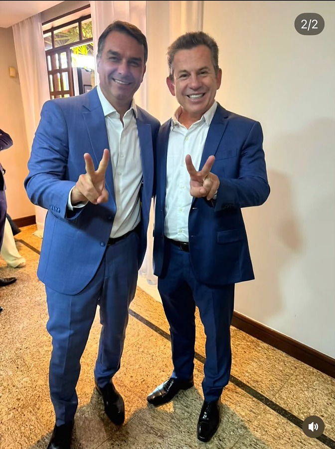 Mauro Mendes aposta em vitória de Flávio Bolsonaro em MT