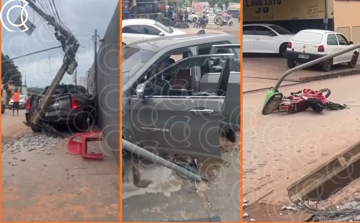 Motorista é preso após atropelar motociclista e bater em viatura em Cuiabá
