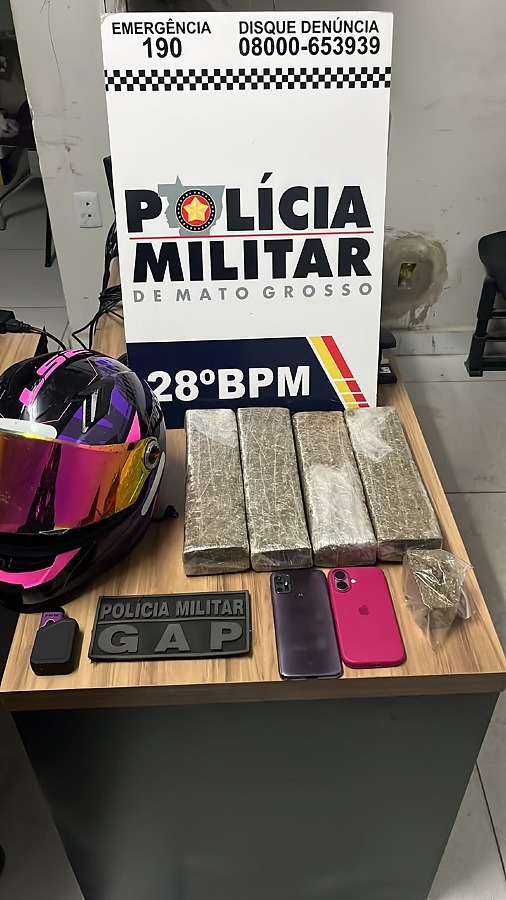 Mulher faccionada é presa com maconha em Jaciara MT