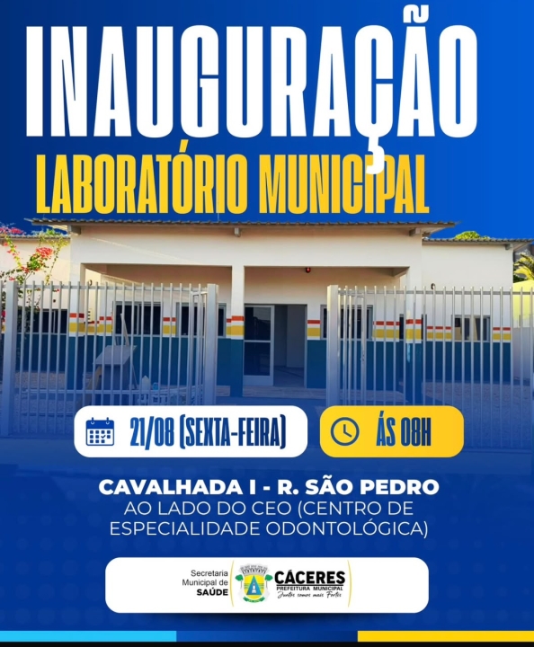 Novo laboratório municipal é inaugurado em Cáceres