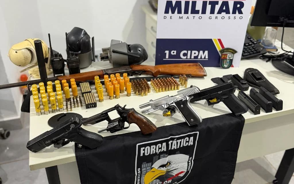 Oito suspeitos são presos pela Força Tática após invasão em MT