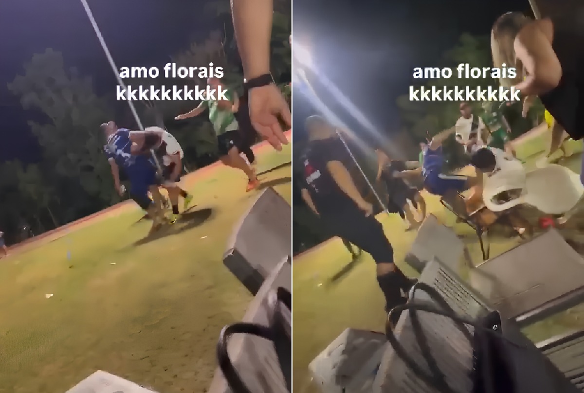 Pancadaria generalizada em partida de futebol em Cuiabá