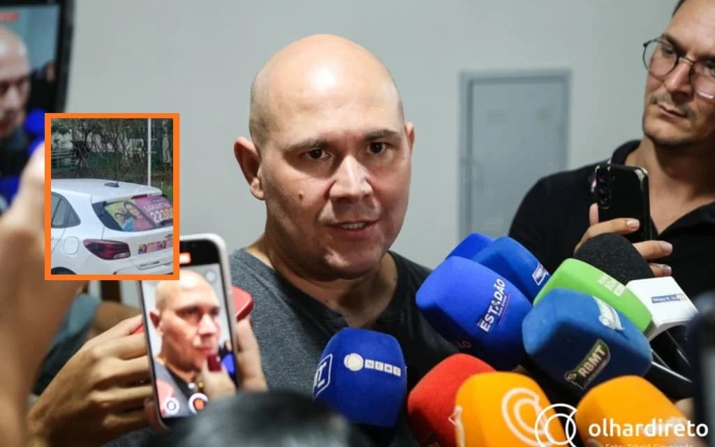 Prefeito de Cuiabá manda multar carro com adesivo da primeira-dama em vaga PCD em MT