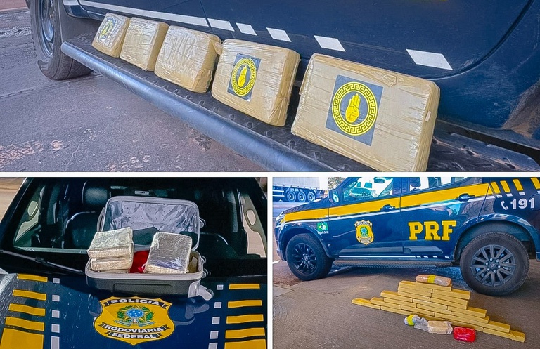 PRF apreende drogas na BR-070 em Primavera