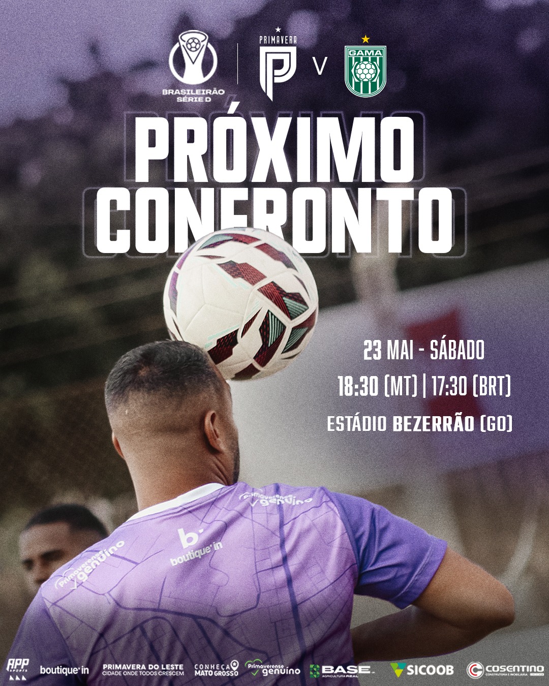 Primavera encara o Gama fora de casa pela Série D
