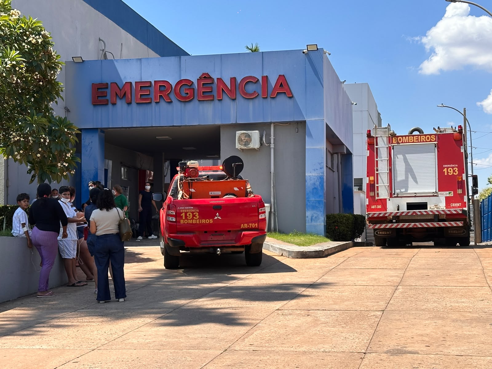 Princípio de incêndio em hospital assusta pacientes em Rondonópolis