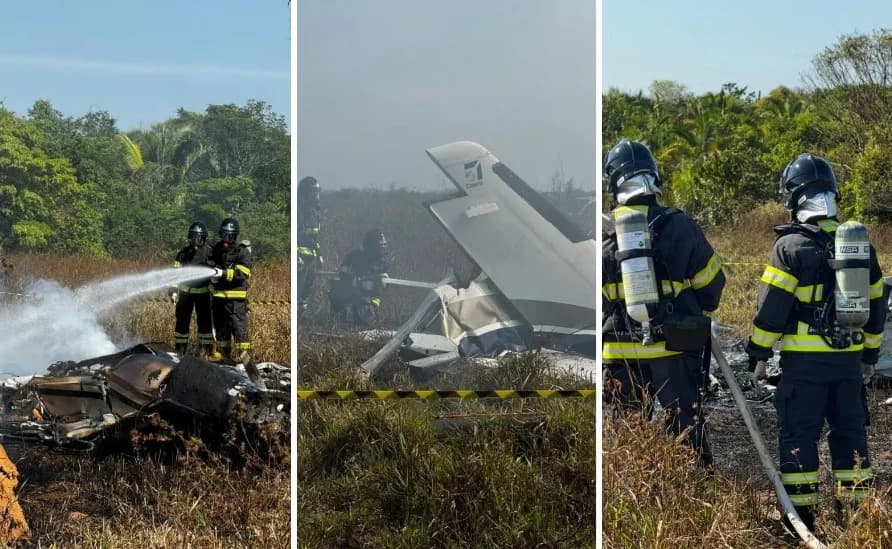 Terceiro ocupante de avião que caiu em Água Boa é identificado