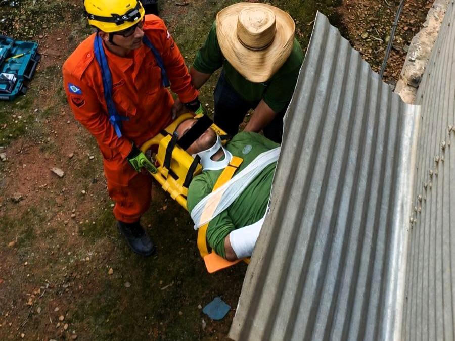 Trabalhador cai de silo de grãos em Lucas do Rio Verde e é socorrido com suspeita de fraturas