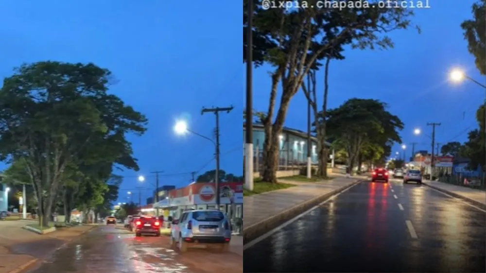 Vídeo compara buracos em rua de Chapada com versão de IA